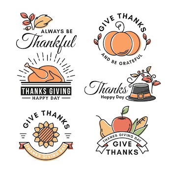 Vintage thanksgiving label concept Free Vector