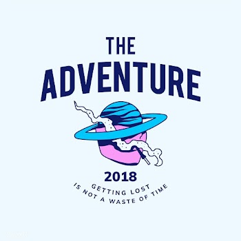 Vintage the adventure text design vector | Free stock vector - 516976