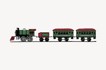 Vintage train clipart illustration psd. | Free PSD - rawpixel