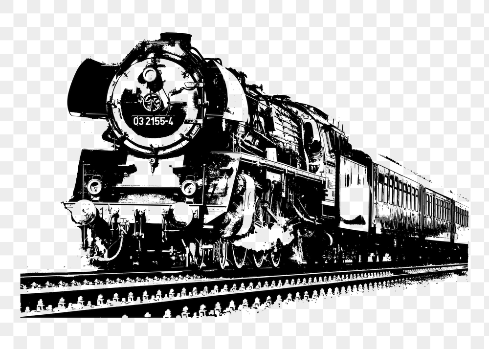 Vintage train png sticker, transportation | Free PNG - rawpixel