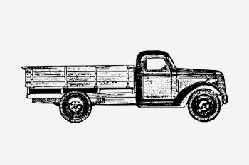 Vintage truck, transport clipart. Free | Free Photo Illustration - rawpixel
