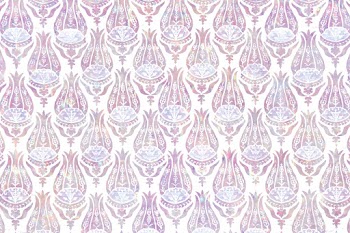 Vintage tulip holographic vector pattern remix from artwork by William Morris