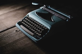 Vintage Typewriter In Shadow