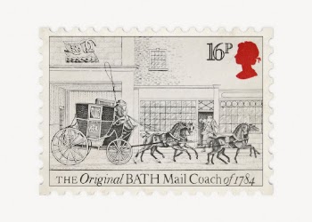 Vintage UK stamp with Bath | Free PSD - rawpixel