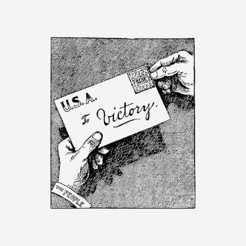 Vintage USA to victory letter | Free Photo - rawpixel