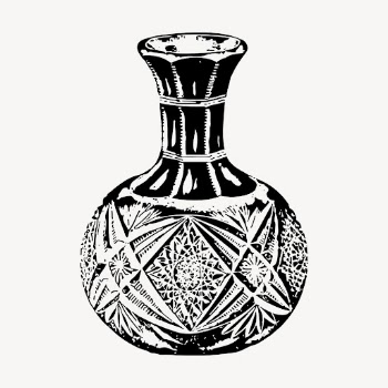 Vintage vase clipart, home decor | Free Vector Illustration - rawpixel