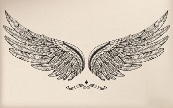 Vintage vector wing Free Vector