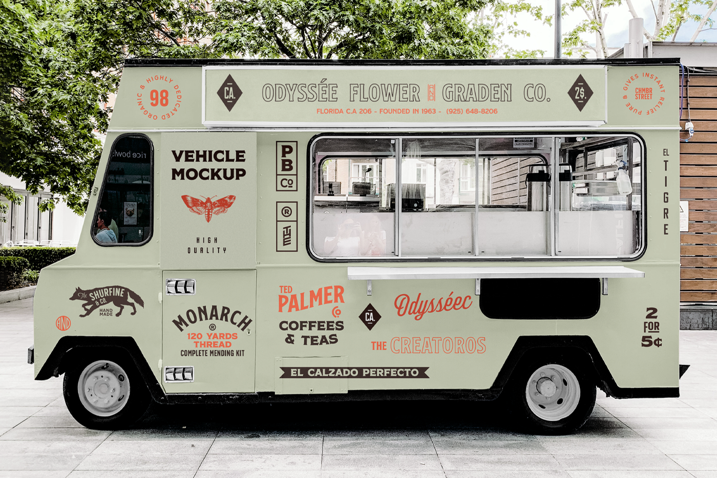Vintage Vehicle PSD Mockup