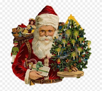 Vintage Victorian Christmas Die Cut Clip Art - Good Morning Merry Christmas Gif