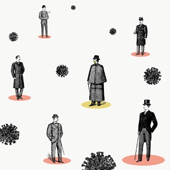 Vintage Victorian gentlemen physical distancing in coronavirus contami.. | Free  transparent png - 2320872