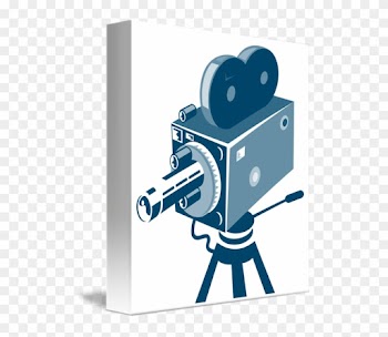Vintage Video Movie Camera Retro Shower Curtain
