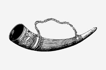 Vintage viking horn hand drawn | Free Photo - rawpixel