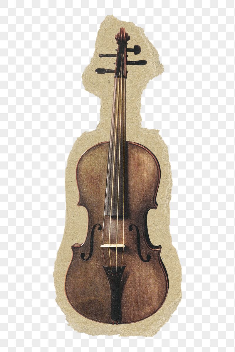 Vintage violin png sticker, ripped | Free PNG Illustration - rawpixel