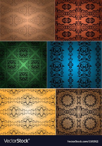 Vintage wallpapers vector image