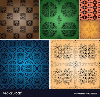 Vintage wallpapers vector image