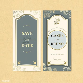 Vintage wedding invitation label vector set | Free stock vector - 542767