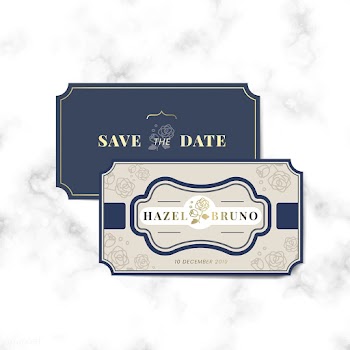 Vintage wedding invitation label vector set | Free stock vector - 542792