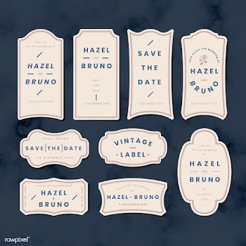 Vintage wedding invitation sticker label vect.. | Free stock vector - 542817