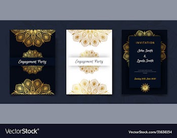 vintage weeding invitation card design template