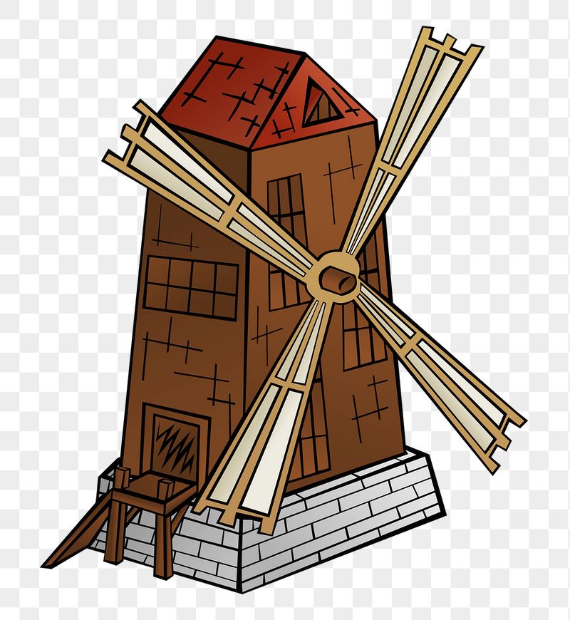Vintage windmill png sticker, transparent | Free PNG - rawpixel