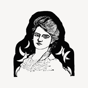 Vintage woman collage element, drawing | Free Vector - rawpixel