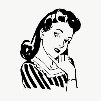 Vintage woman drawing, illustration vector. | Free Vector - rawpixel
