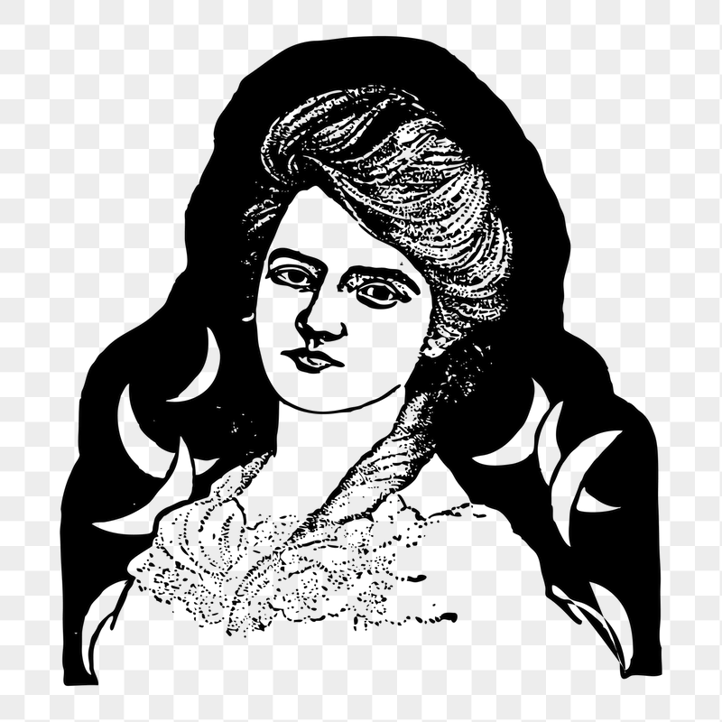 Vintage woman png sticker illustration, | Free PNG - rawpixel