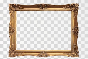 Vintage Wood frame PNG transparent background