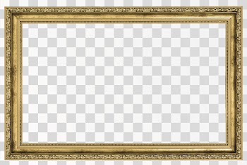 Vintage Wood frame PNG transparent background