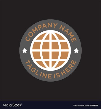 Vintage world badge logo vector image