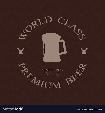 Vintage world class premium beer label stamp vector image