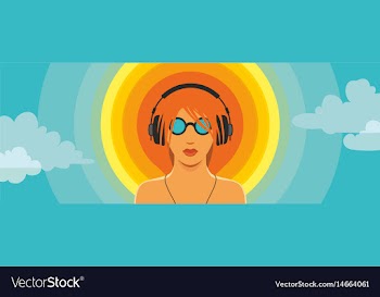 Vinyl sun vector image