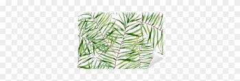 Vinyl Watercolor Tropical Leafs Pattern - Floral Art Decor Shower Curtain, High Density Polyester
