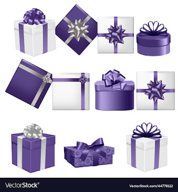 violet collection of presents