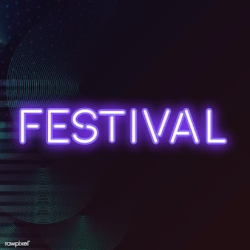 Violet festival  neon signboard vector | Free stock vector - 535273