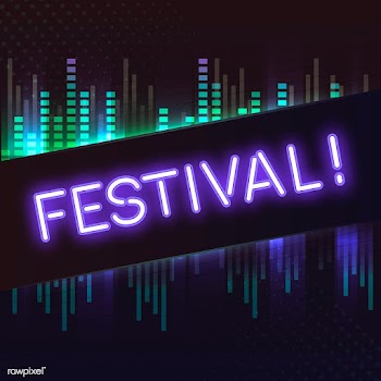 Violet festival  neon signboard vector | Free stock vector - 535285