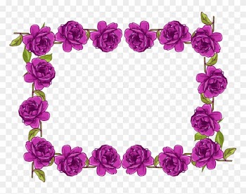 Violet Flower Border Design