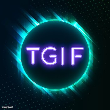 Violet  TGIF neon signboard vector | Free stock vector - 535272