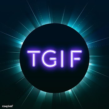 Violet  TGIF neon signboard vector | Free stock vector - 535297