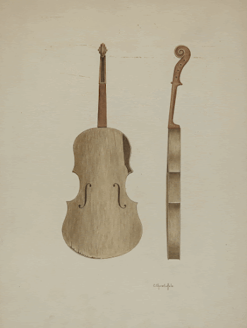 Violin (1941) by Cornelius Christoffels | Free Photo - rawpixel