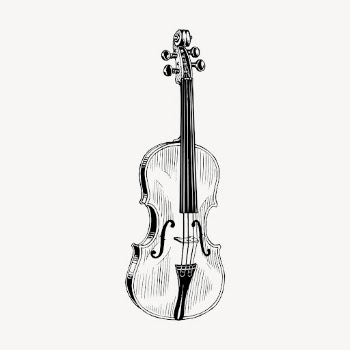 Violin drawing, vintage musical instrument | Free Vector - rawpixel