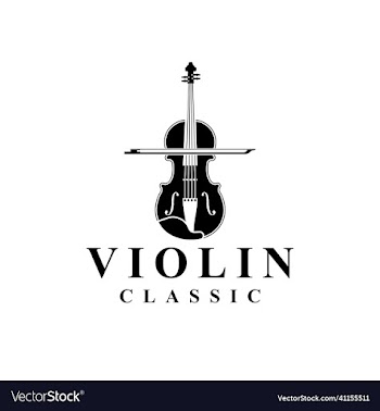 violin logo icon music instrument silhouette