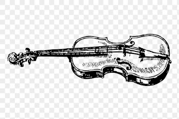 Violin png clipart, vintage musical | Free PNG Illustration - rawpixel
