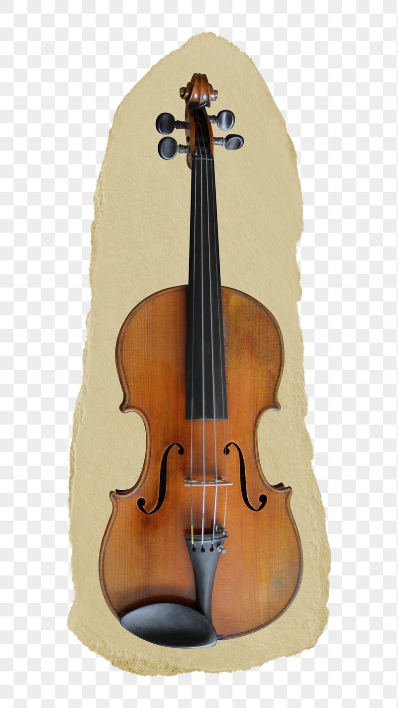 Violin png ripped paper sticker, | Free PNG - rawpixel