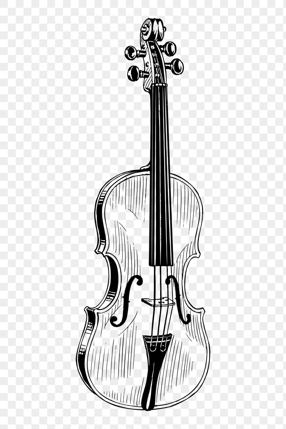 Violin png sticker, vintage musical | Free PNG - rawpixel