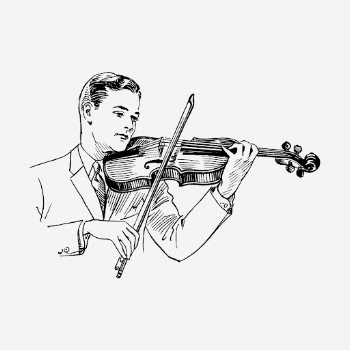 Violinist drawing, vintage music illustration. | Free Photo - rawpixel