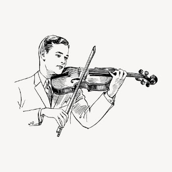 Violinist drawing, vintage music illustration | Free Vector - rawpixel