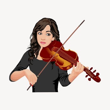 Violinist, woman illustration. Free public | Free Photo - rawpixel