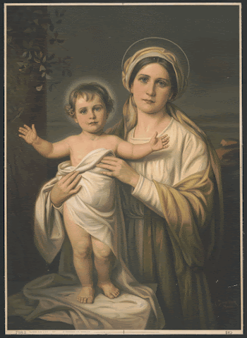 [Virgin Mary holding baby Jesus] | Free Photo - rawpixel
