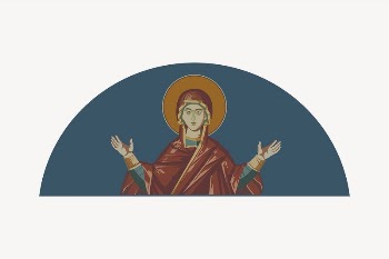 Virgin Mary illustration clipart vector. | Free Vector - rawpixel